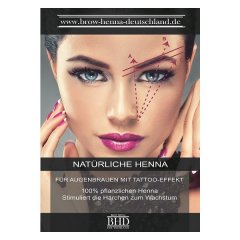 Poster von BrowHenna Deutschland auch als Kundenstopper geeignet