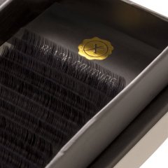 Black Couture Silk Lashes -  L curl  von Lashextend