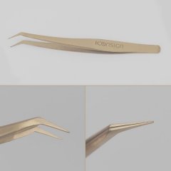 Antistatische goldene Volumenpinzette mit einer hohen präzision Antistatische goldene Volumenpinzette mit einer hohen präzision