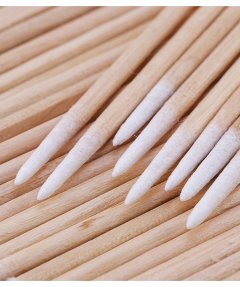 Wona - Wachs-Holzspatel mit Baumwollspitze Wona - Wachs-Holzspatel mit Baumwollspitze